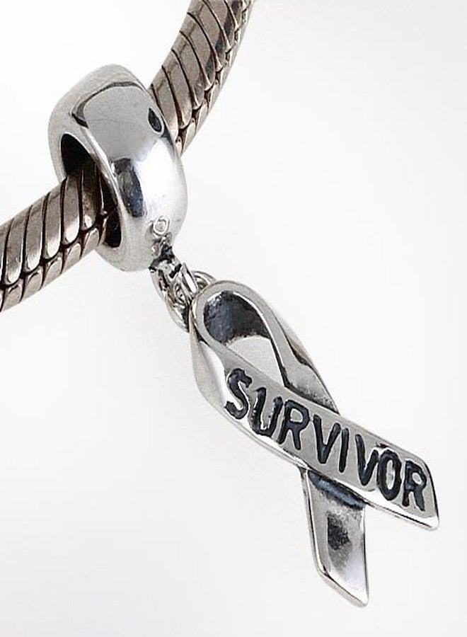 ARTCHARM Survivor Ribbon Dangle Charm - 925 Sterling Silver - fit Women Charms Bracelets - Image 4